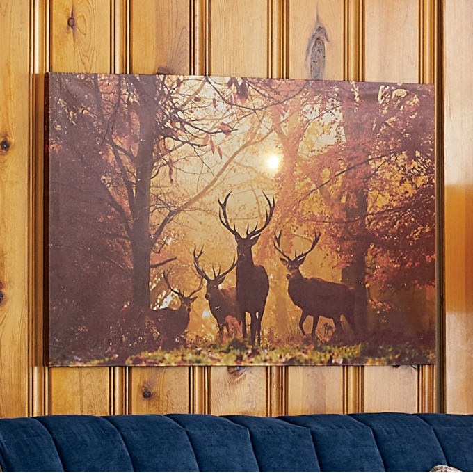 Lit Deer Canvas, , large