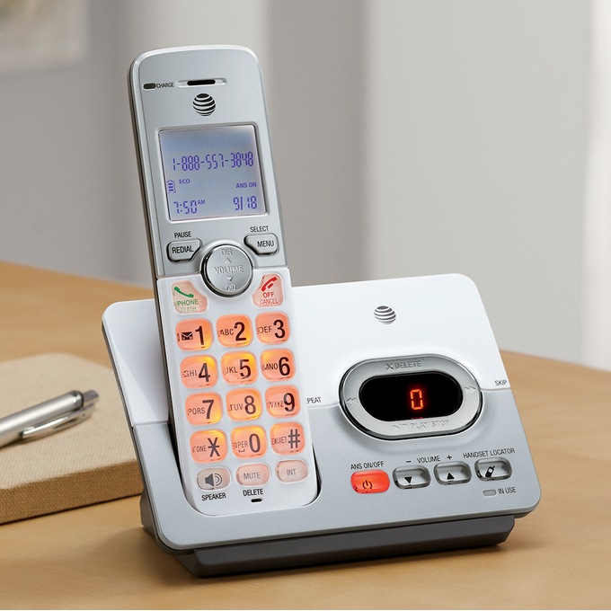 AT&T 1-Handset Phone System with Answering Machine, , large