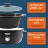 Elite Gourmet 6-Quart Diamond Pattern Slow Cooker, Black, large