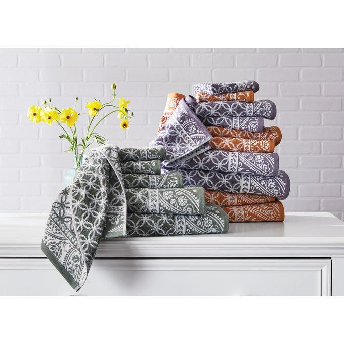 Burlington 6-piece Towel Set, Dusty Purple, large