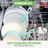 GreenLife 16-Piece Soft-Grip Cookware Set, Turquoise, large