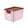 Simplify 60-Ct. Christmas Ornament Storage Organizer, Red White Stripe, large