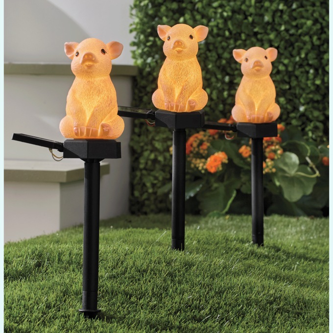 Set of 3 Solar Farm Animal Stakes, , large