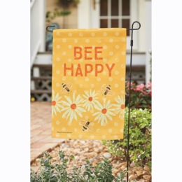 Bee Happy Garden Flag, , large