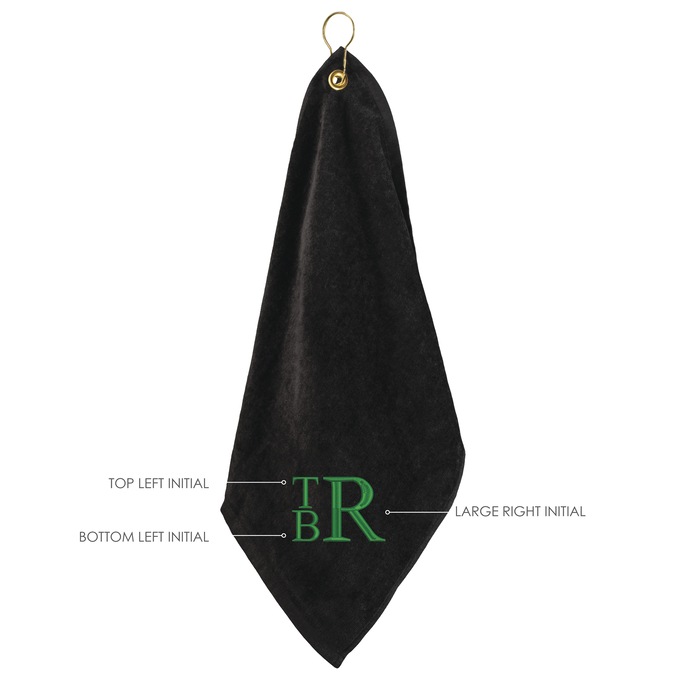 Personalized Stacked Monogram Golf Towel, , large