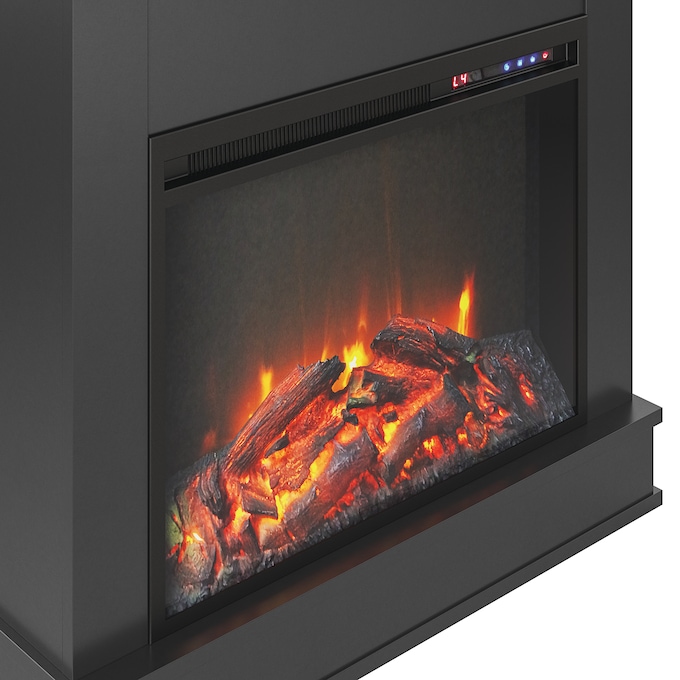 Harbor Electric Fireplace with Mantel, Black, large