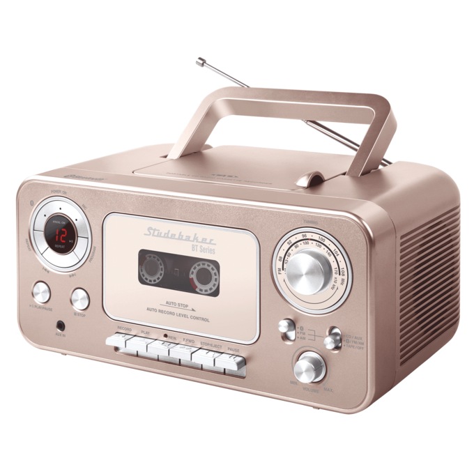 Studebaker Bluetooth Boom Box with Cassette, , large