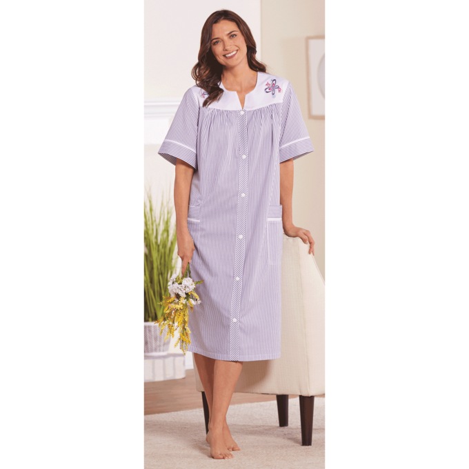 Duster With Embroidered Yoke, , large