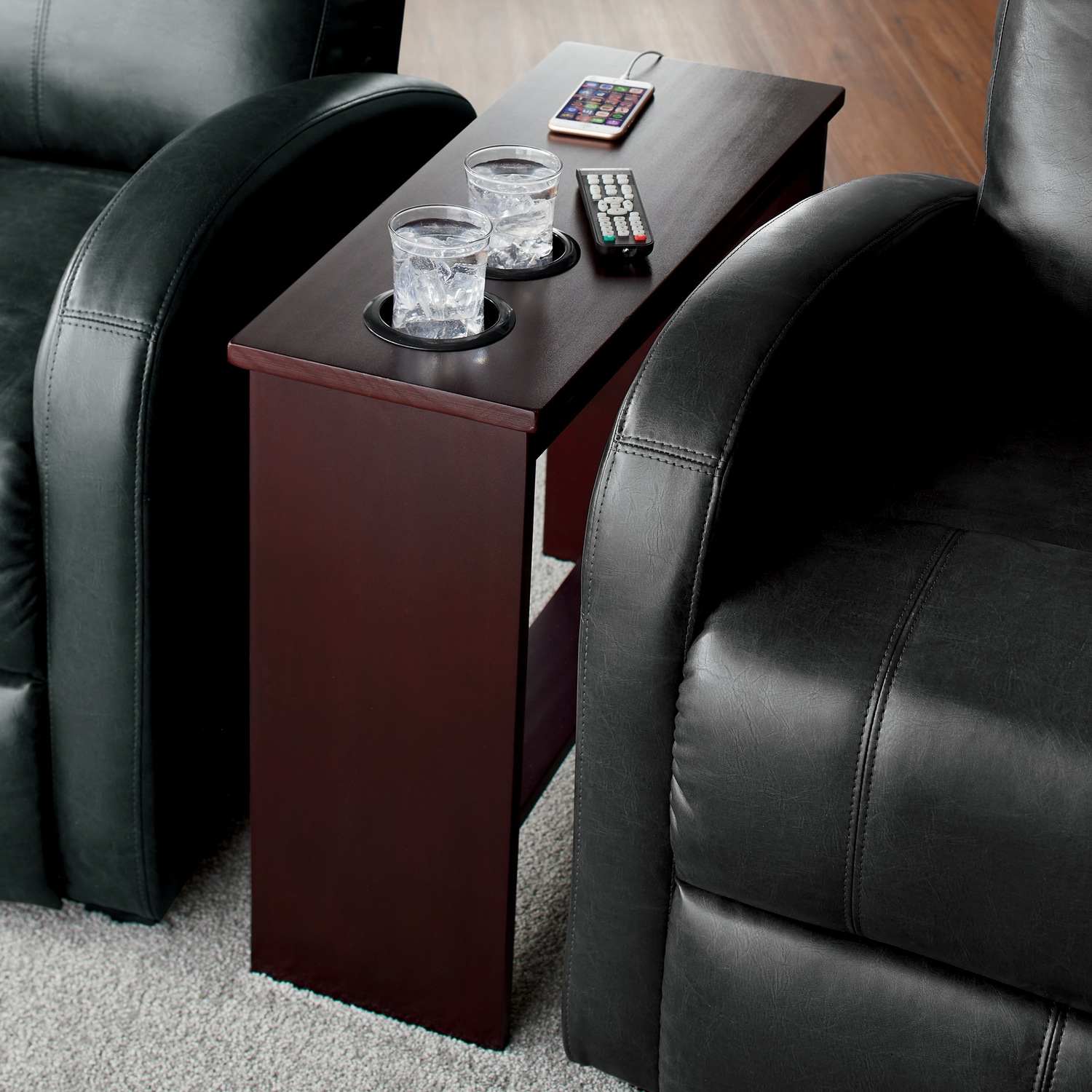 Small side table with cup holder sale