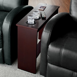 Powered Side Table with Cupholders, , large