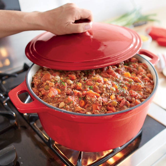 Carolina Cooker 7 PC Red Enamel Cast Iron Set