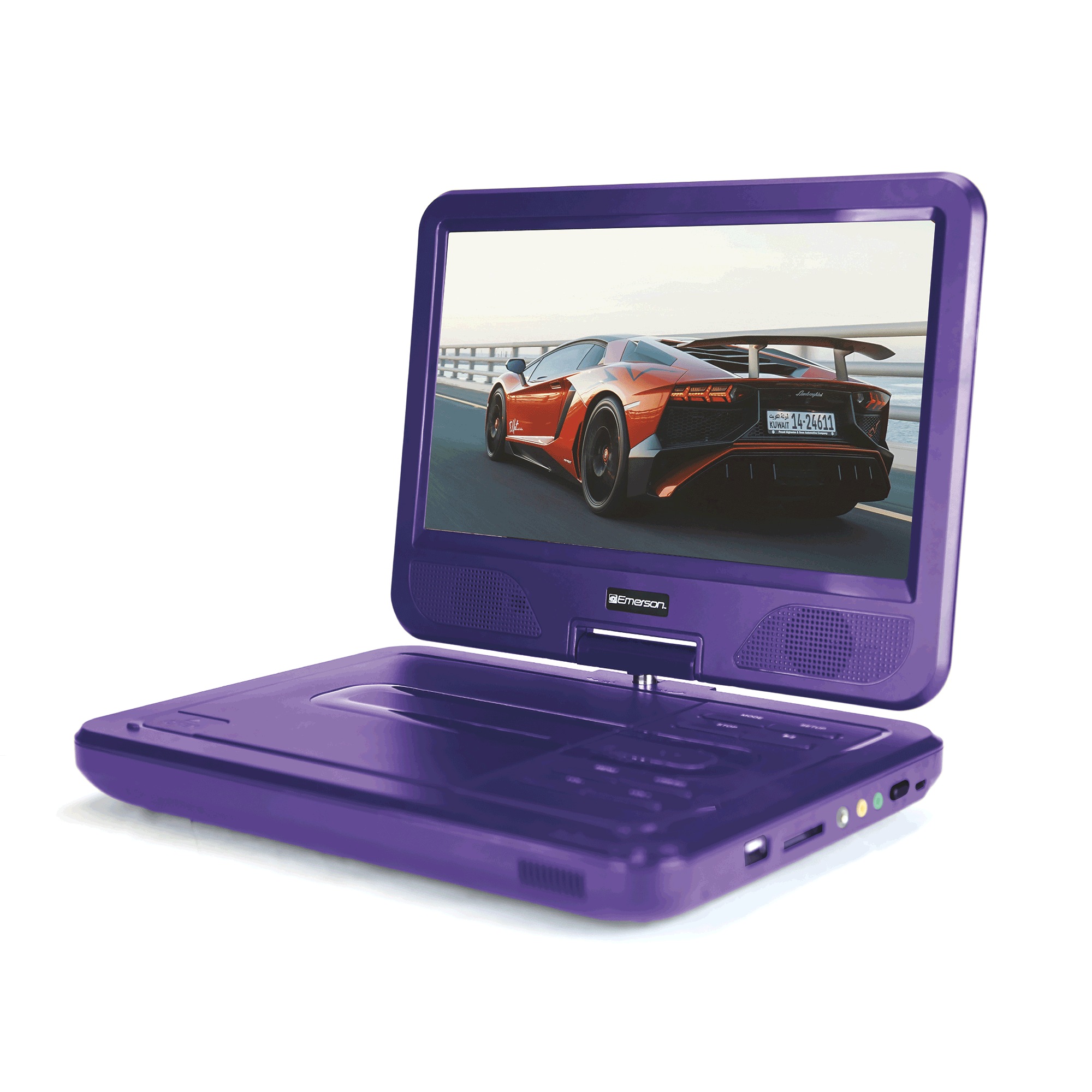 Emerson 10.1" DVD Player with Swivel Screen, Purple, large