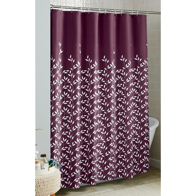 Serene Leaf Shower Curtain, , large