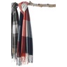Classic Checkered Scarf, Red, large