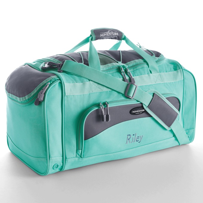 Personalized Duffel Bag with Shoe Pocket and Lockable Zips, , large