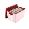 Simplify 60-Ct. Christmas Ornament Storage Organizer, Red White Stripe, large