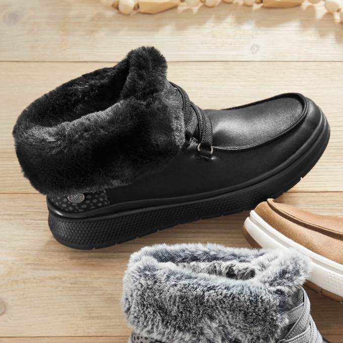 Skechers Slip-Ins Skip Cute Wave Fur Fancies Bootie, , large