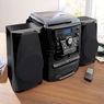 6-in-1 Music System with Deluxe Turntable, iPod/MP3, AM/FM, CD Player & Cassette, Black, large