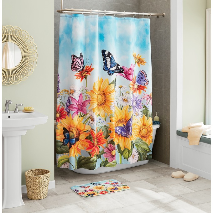 Sunflower Butterfly Bath Set, , large
