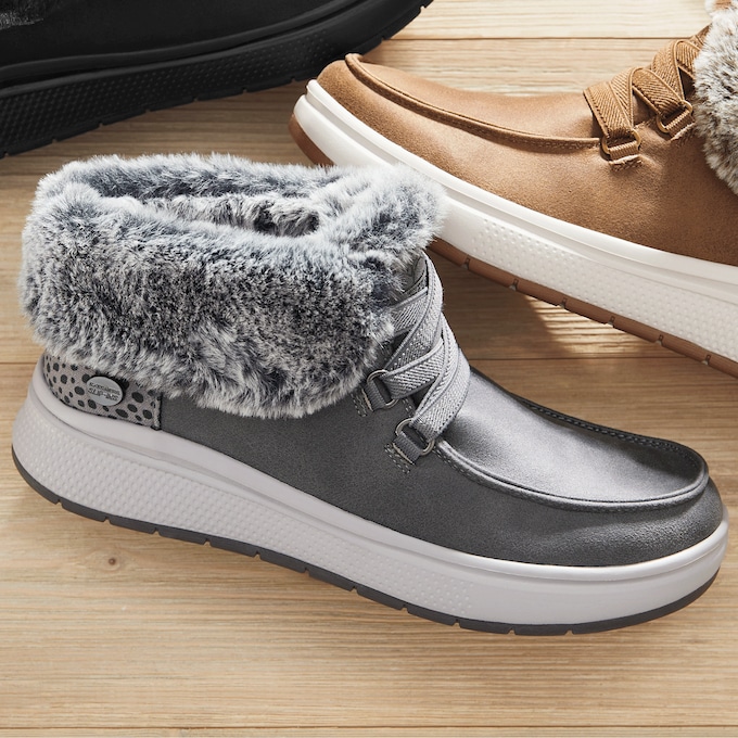 Skechers Slip-Ins Skip Cute Wave Fur Fancies Bootie, , large