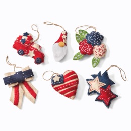 Set of 6 Patriotic Ornaments, , large