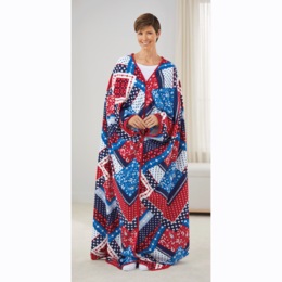 Polar Fleece Convertible Blanket Robe, , large