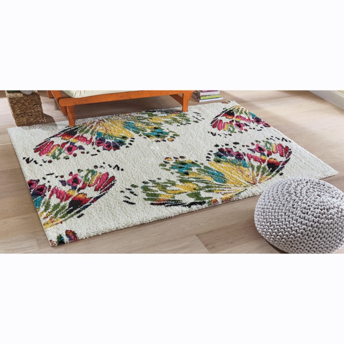 Butterfly Shag Rug, , large