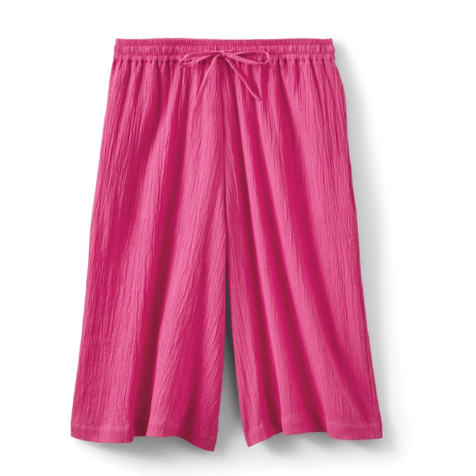 Crinkle Cotton Split Skirt, , large