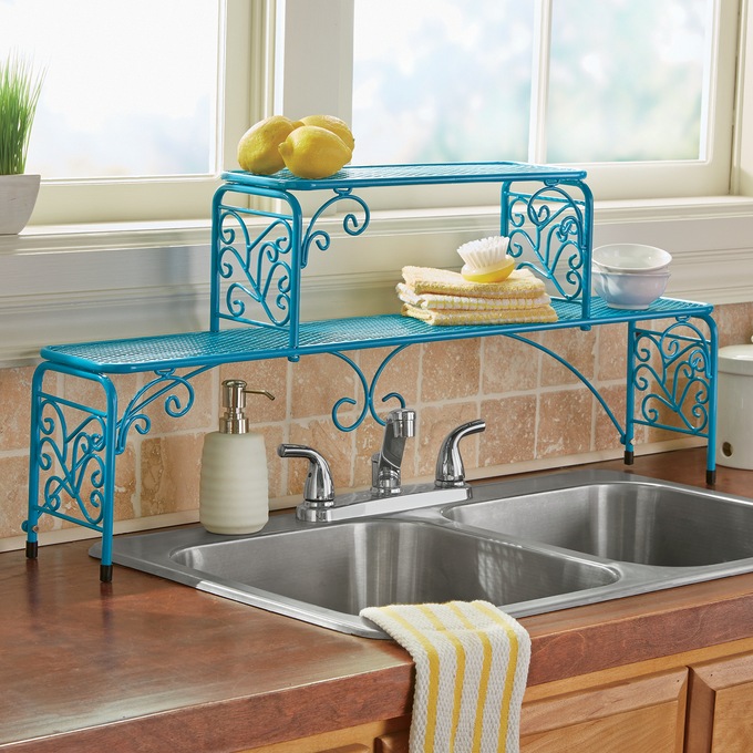 2-Tier Scroll Sink Shelf, , large