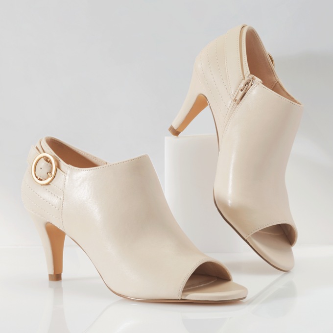 Peep-Toe Buckle Shootie, , large