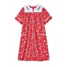 Duster With Embroidered Yoke, Red Floral, large