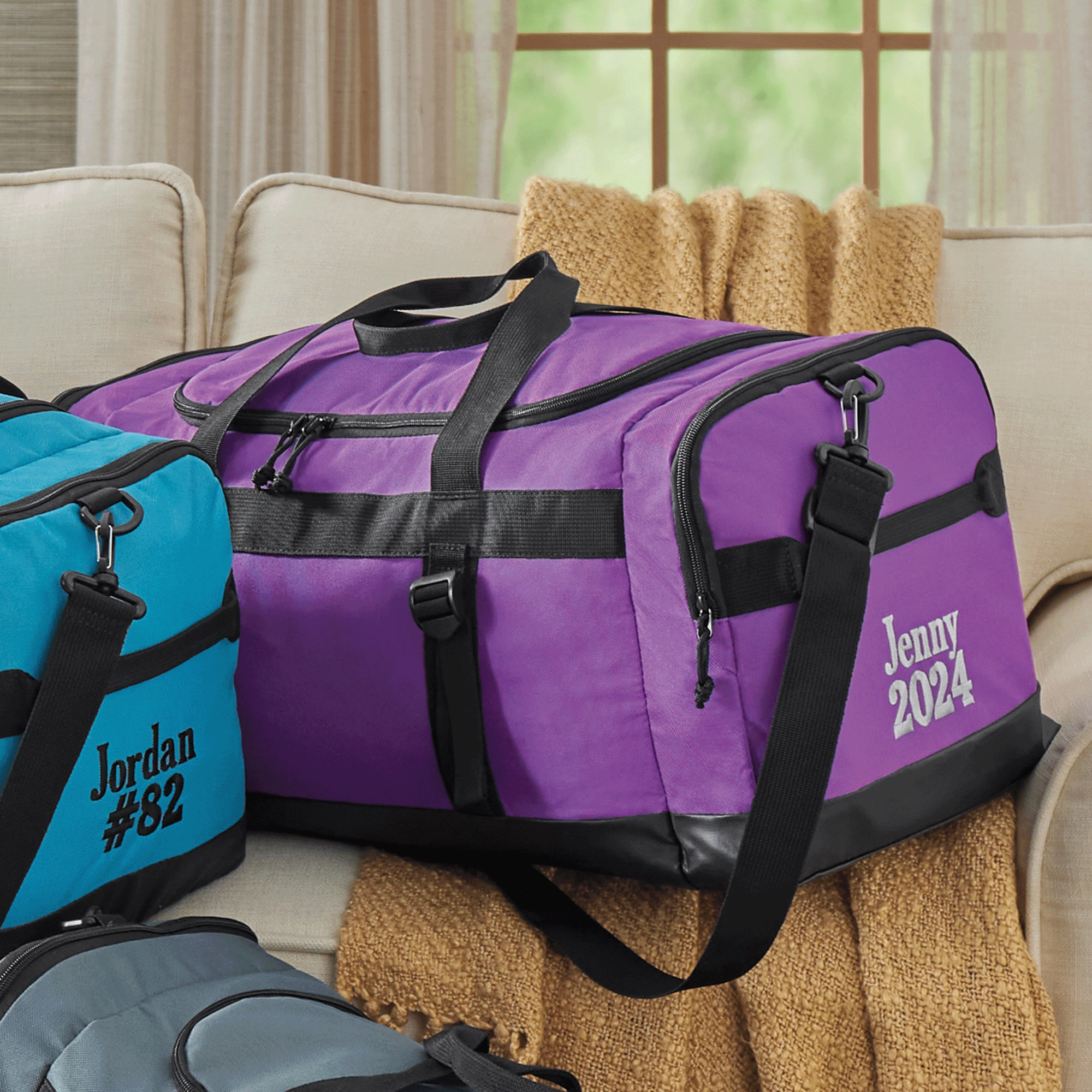 Montgomery Ward Personalized 24-inch Duffel, Purple, large