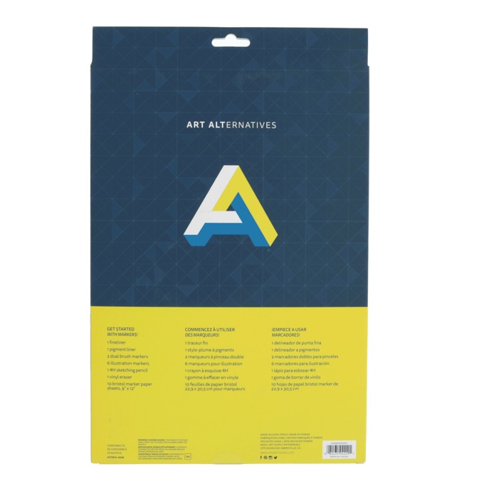 Art Alternatives Get Started 22-Piece Marker Drawing Set, , large