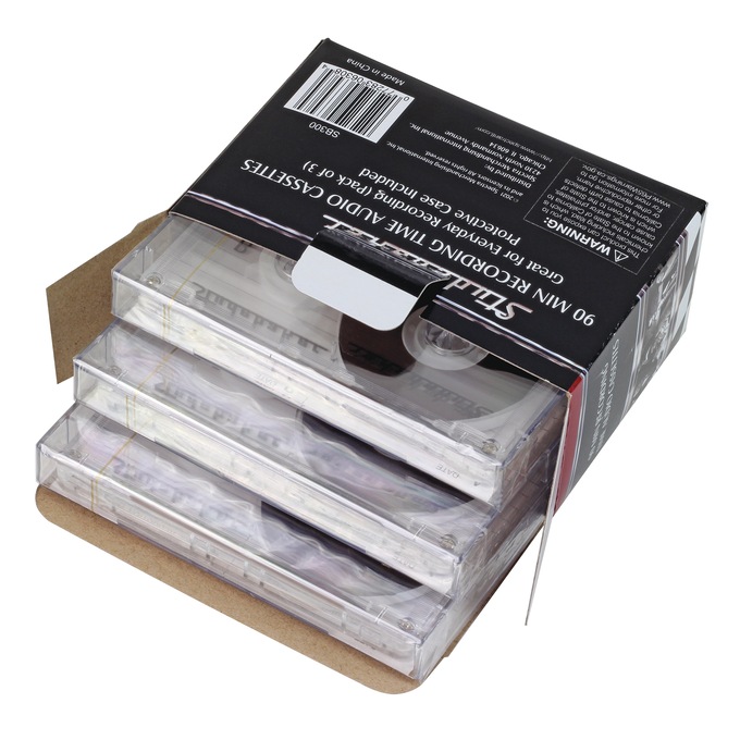 Studebaker 3-Pack Audio Cassettes, Multi, large