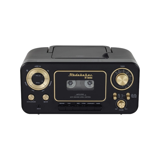 Studebaker Bluetooth Boombox with Cassette, , large