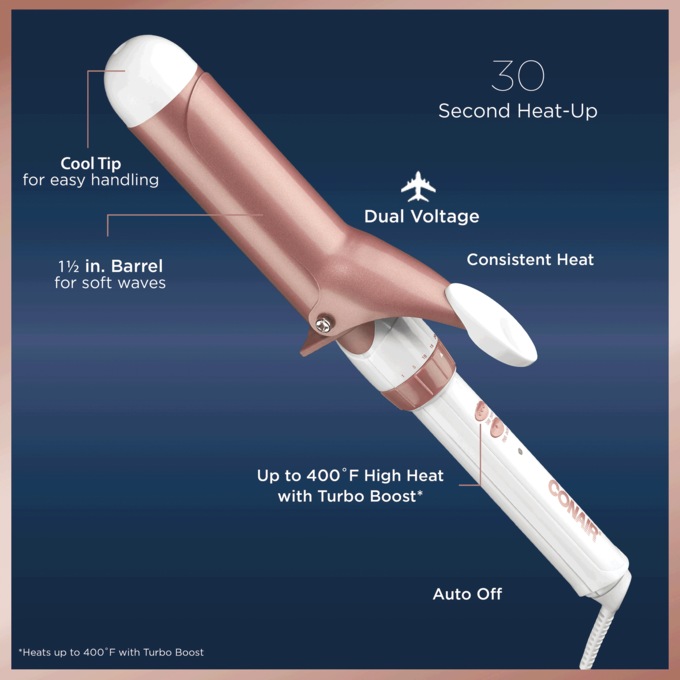 Conair 1.5-Inch Ceramic Curling Iron, , large