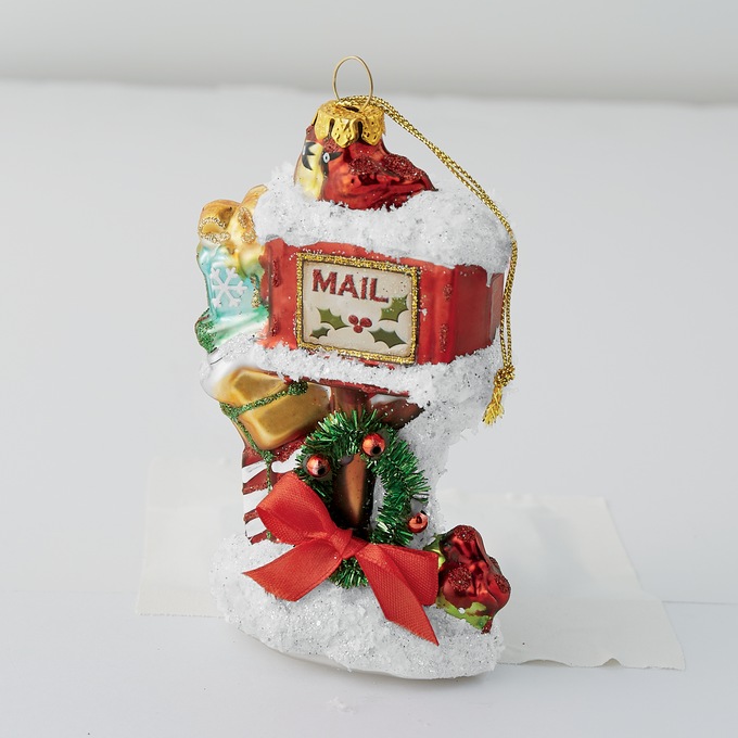 Christmas Mailbox Glass Ornament, , large