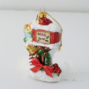 Christmas Mailbox Glass Ornament, , large