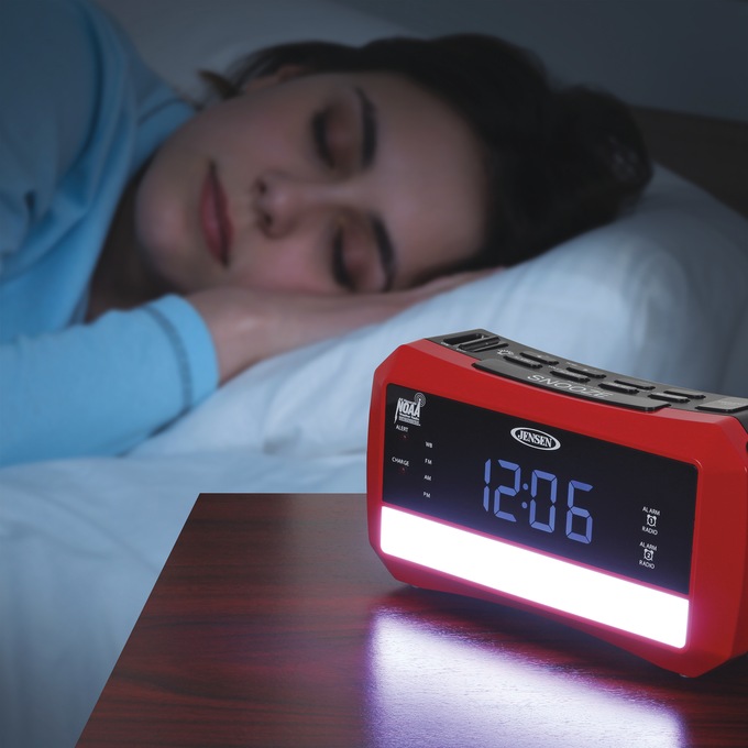 JENSEN NOAA Weather-Alert AM/FM Clock Radio, , large