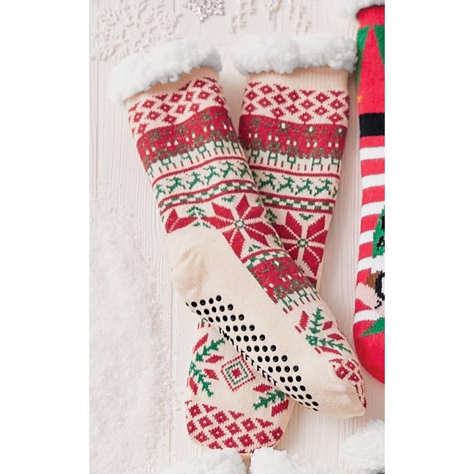 Holiday Slipper Socks, , large