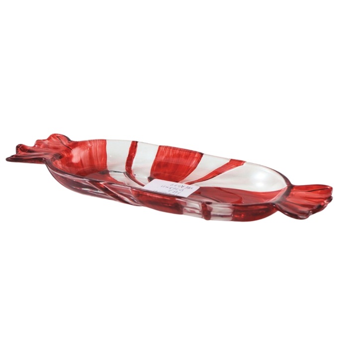 Candy Platter, Red/White, large
