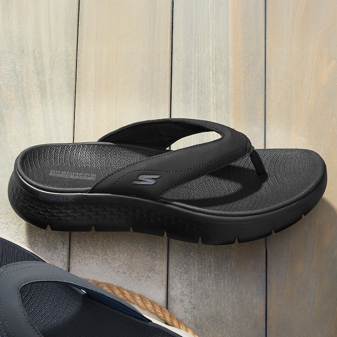 Skechers Men's GO WALK Flex Vallejo Sandal, Black Black, large