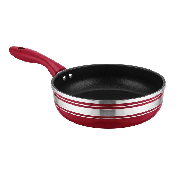 Chef Tested 8-Piece Ceramic Banded Cookware Set by Wards, Red, large