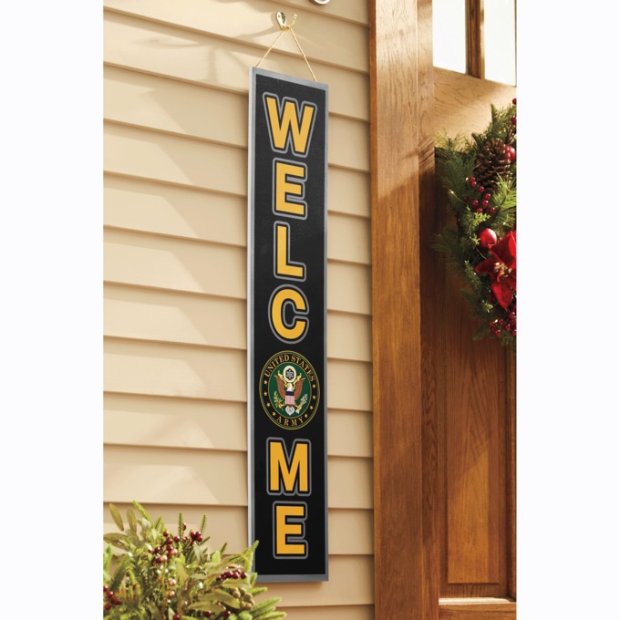 Military Porch Welcome Sign, , large