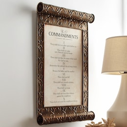 Ten Commandments Wall Plaque, , large