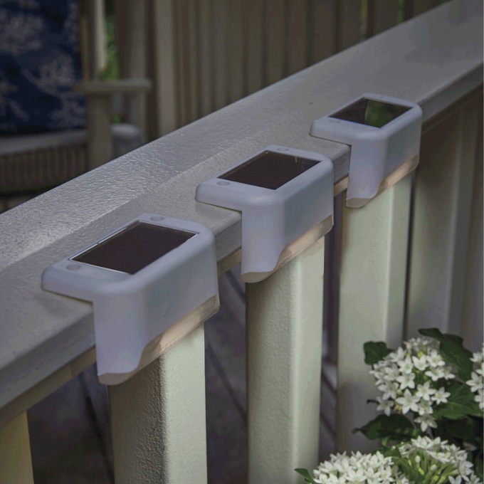 Set of 3 Solar Deck Lights, , large