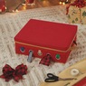 Simplify Gift Wrapping and Ribbon Storage Box, Red, large