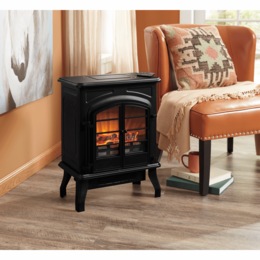 Electric Fireplace Stove, 1500W, with Remote, , large