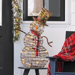 Rattan Snowman, , large