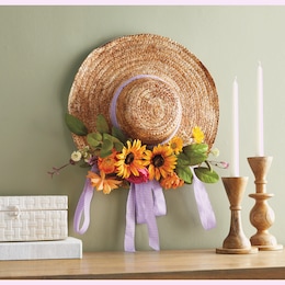 Sunhat Floral Wreath, , large